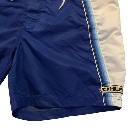 VTG 90s Tommy Hilfiger Board Shorts Swim Trunks Satin‎ Nylon Mesh Liner - Picture 4 of 13